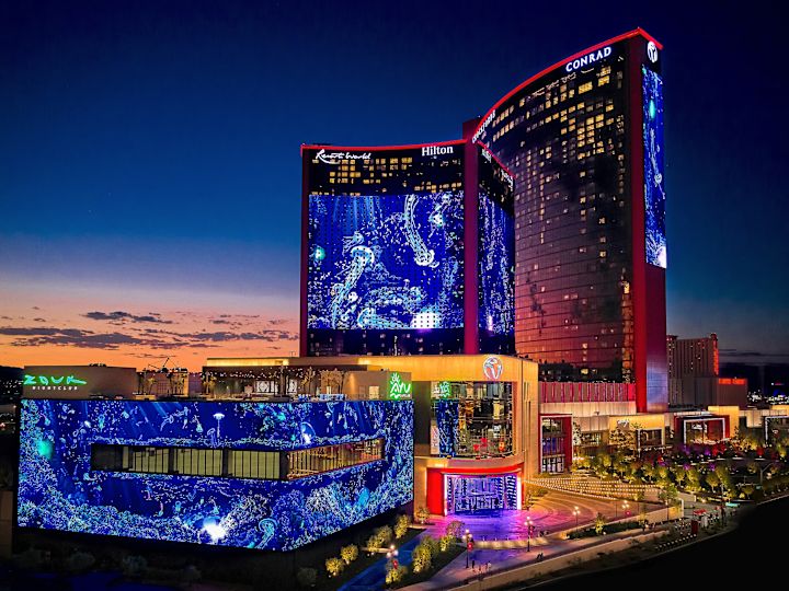 酒店夜間外觀景致