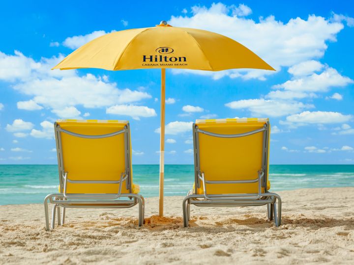 Beach With Lounge Chairs