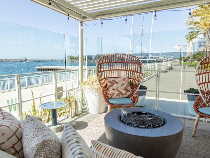 Outdoor Patio with a Firepit