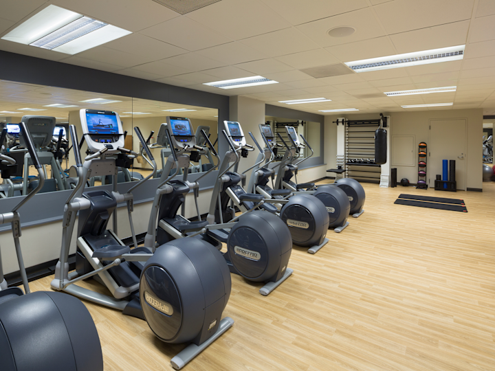 Fitness Center with Elliptical Machines and other Modern Equipment