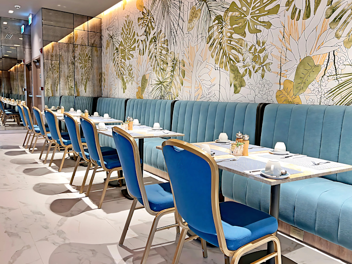 Tables Setup for Dining at Tayrona Executive Lounge