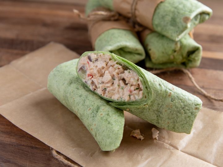 Food options, on brown paper bag