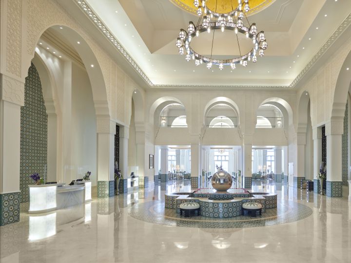 Lobby Fountain and Front Desk