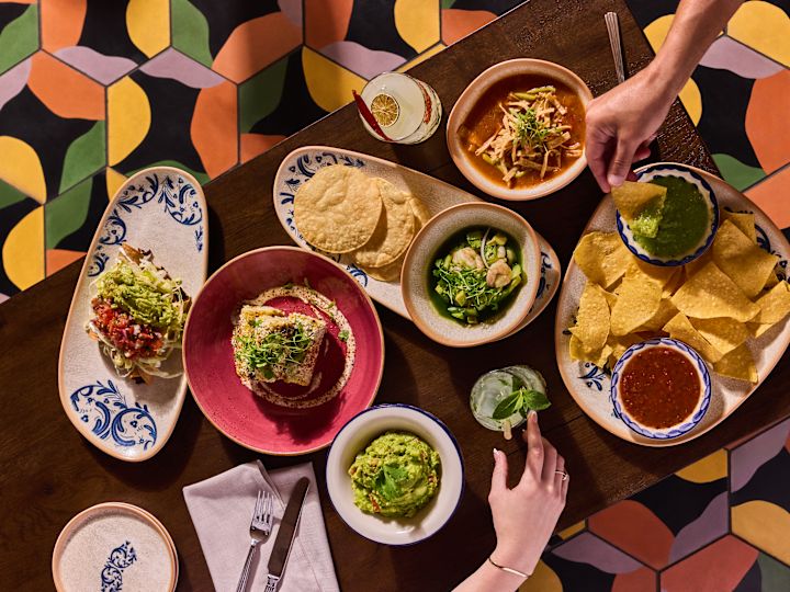 Todovos top down view of tacos