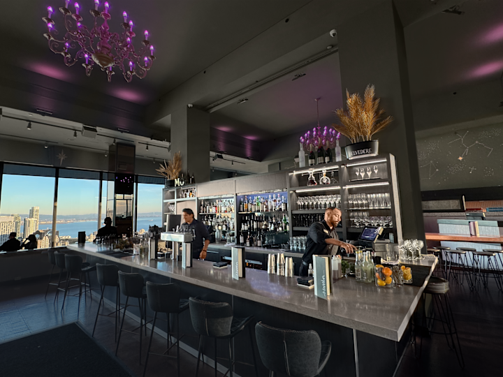 Cityscape Sky Bar with seating