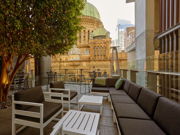 Zeta Secret Garden outdoor balcony seating area