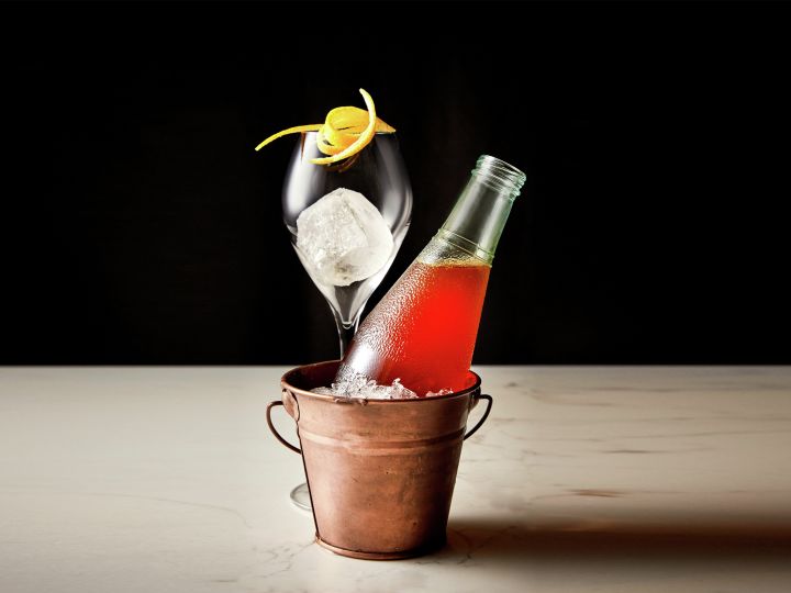 Zeta  Bar's signature cocktail, 'Dandelion Spritz.'
