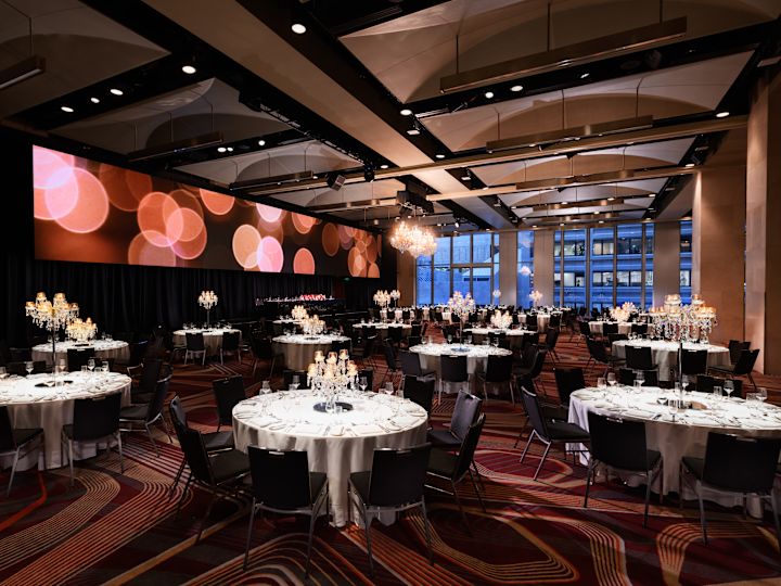 tables set in Grand Ballroom