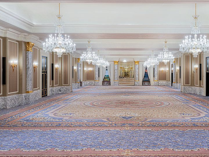 Elegant Ballroom with Large Chandeliers