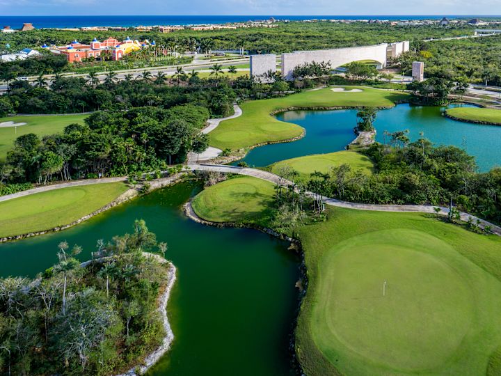 Golf course aerial view
