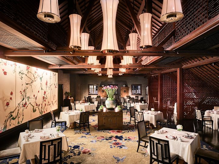 Restaurant with tables and chairs