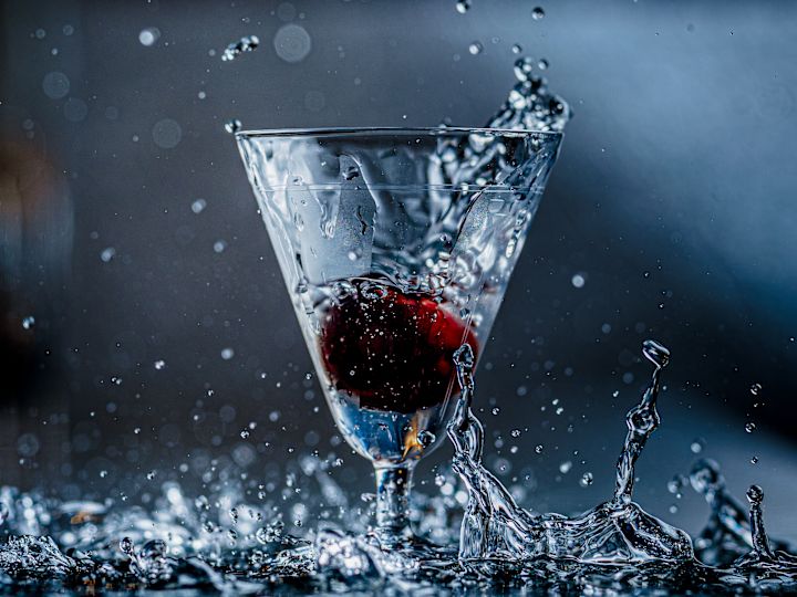 East47, specialty cocktail with cherry