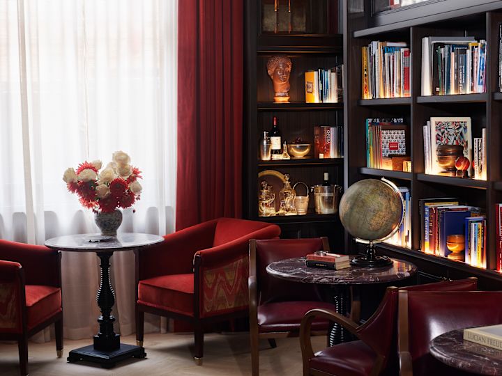 Library with Tables and Seating