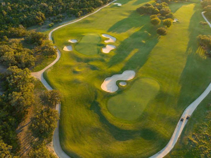 Aerial view of golf course