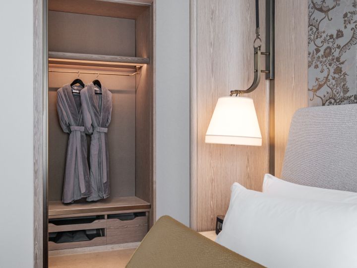 Bed and Wardrobe