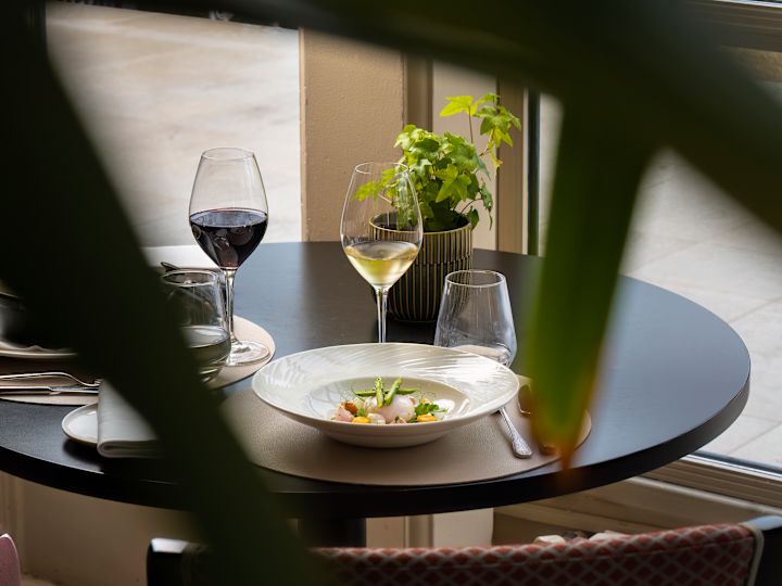 A Table Set for Dining in a Restaurant