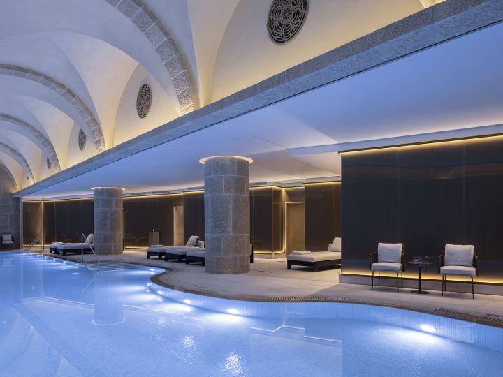 Spa Indoor Pool Area With Seating