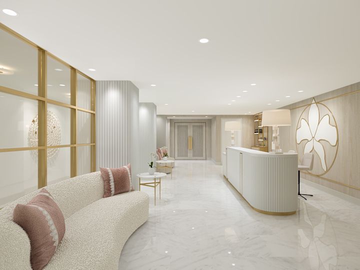 bureau et coin détente de la réception du spa