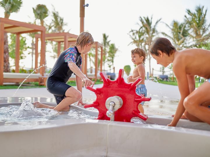 Kids Playing by the Pool