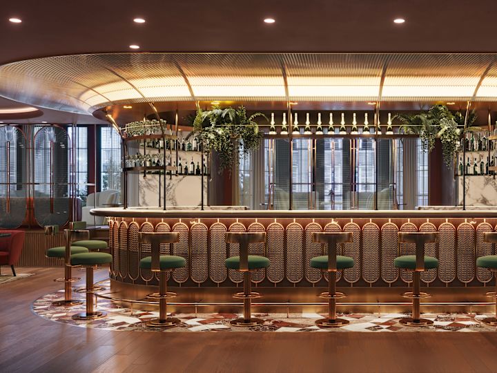 Bar avec de nombreux fauteuils