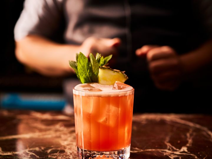 Junglebird with Pineapple Rum Drink at Marble Bar