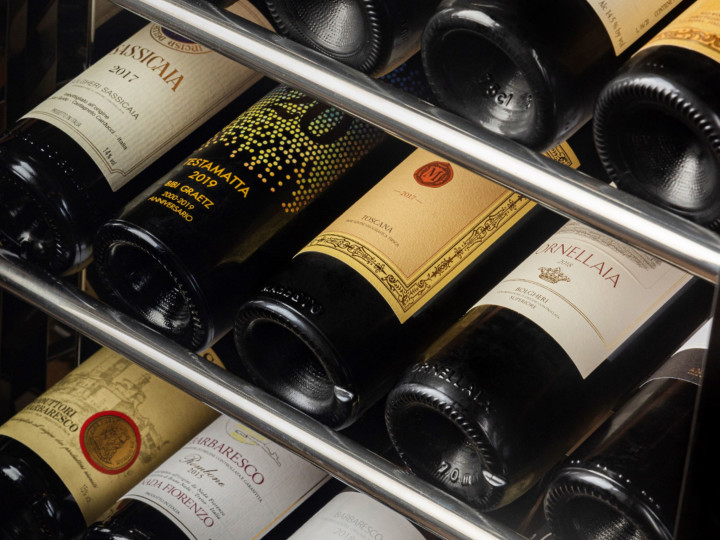 wines on rack