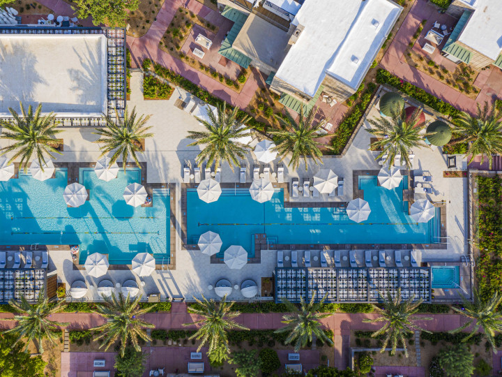Outdoor pool from above
