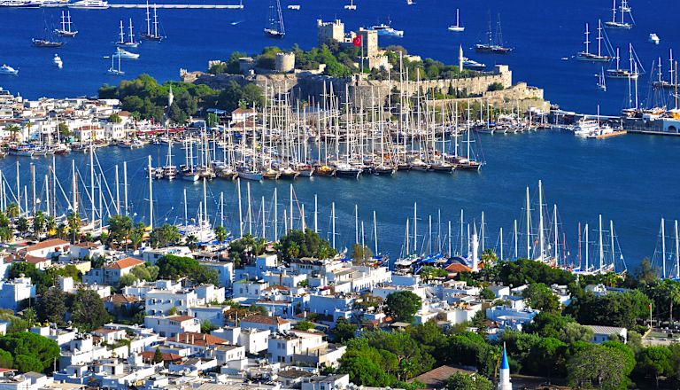 Luchtfoto van de stad Bodrum