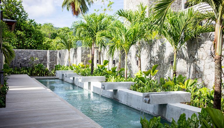 Beautiful, Relaxing Area, Outdoors with a Water Feature at Afloya Spa at the Spa