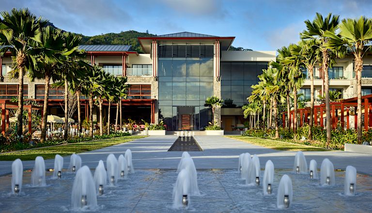 Hotel Exterior With Water Feature