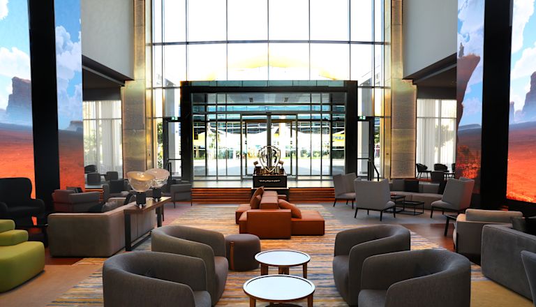 Sitzgelegenheiten in der Lobby