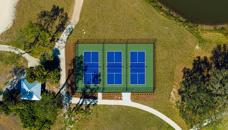 Vedere de sus a Curții Pickleball