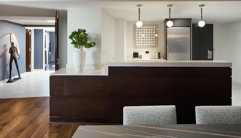 Área de cocina de una suite Presidential