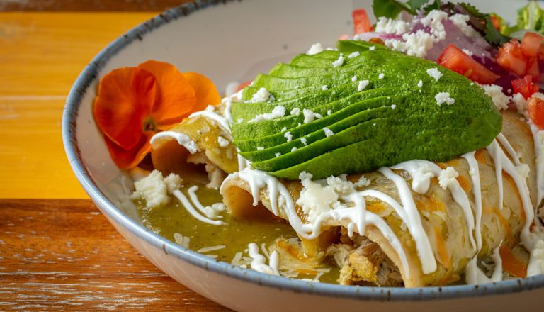 Cabo Wabo Beach Club, kuřecí Enchiladas