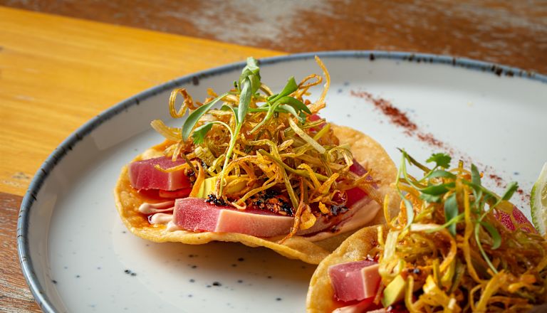 Cabo Wabo Beach Club, Crispy Tortilla Bruschetta