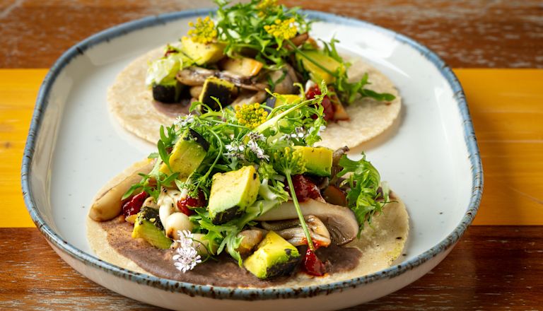 Cabo Wabo Beach Club, houbové tacos
