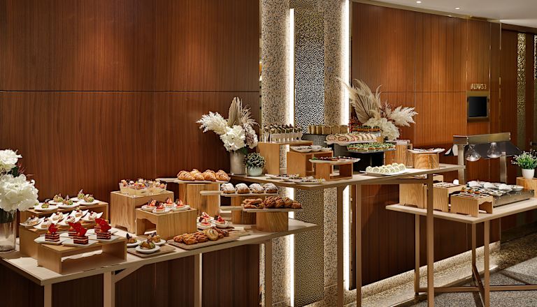 Food Selections Setup in a Meeting Room