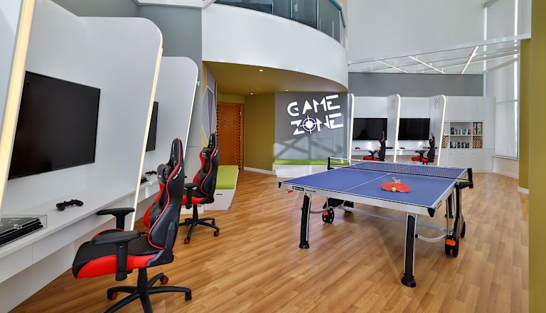 Ping Pong Table and Computers at Game Zone