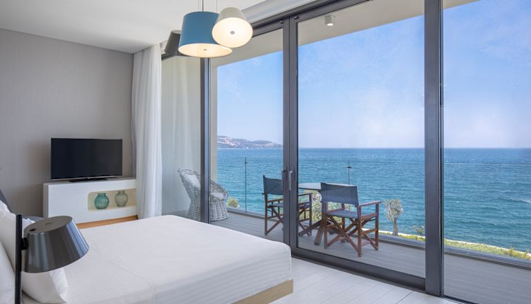 Uitzicht op het balkon in King Premium kamer