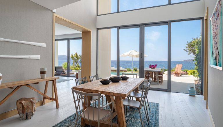 Zitgedeelte met tafel en stoelen