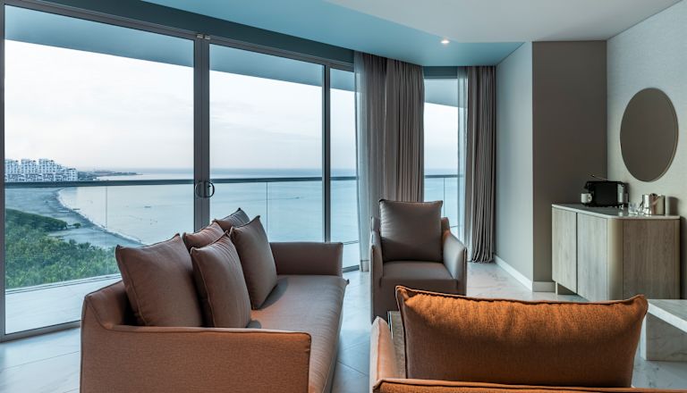 Sala de estar de la suite