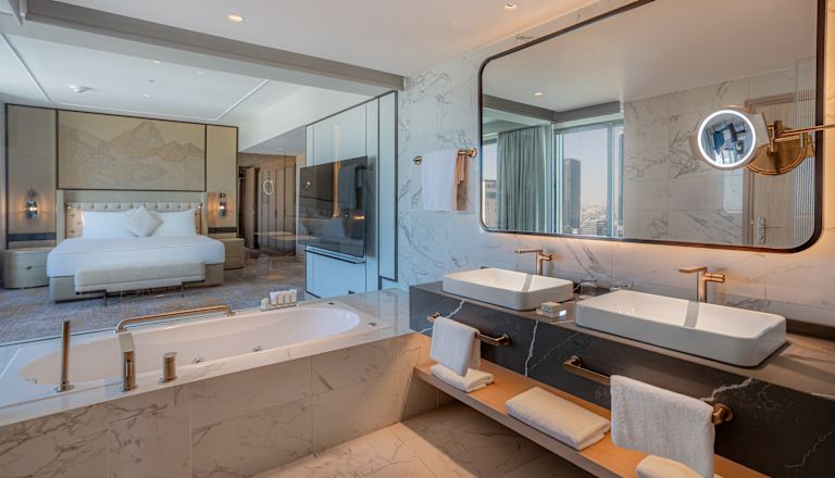King Club Signia Ambassador Suite Bathroom with Tub