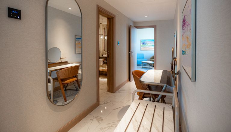 Guest Room Hallway with Work Desk