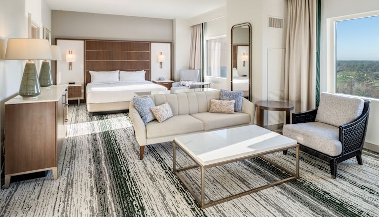 Suite con dormitorio y sala de estar