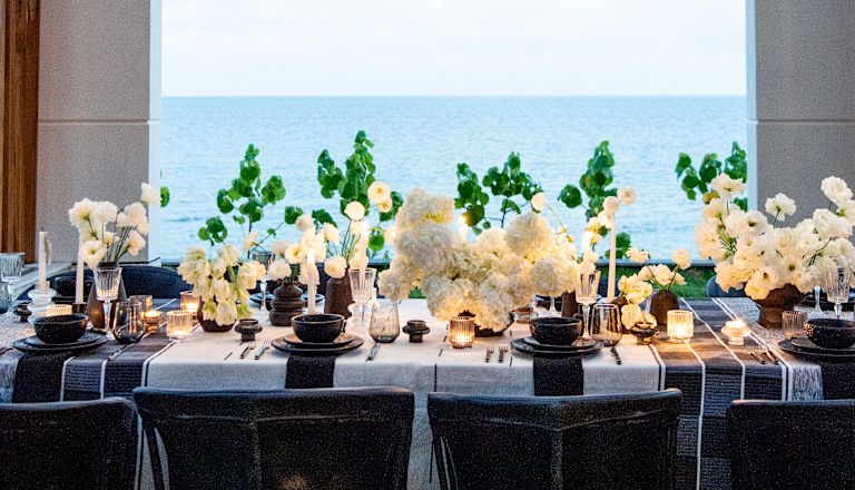 wedding table setup