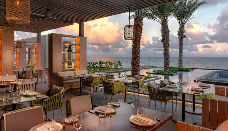 outdoor dining area