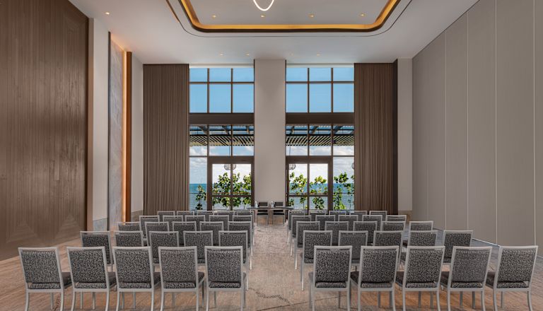 meeting room with rows of chairs