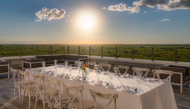 outdoor event table and chairs