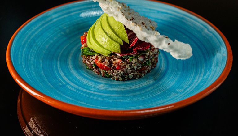 Bữa trưa chay trên đĩa tại Chợ Tribeca