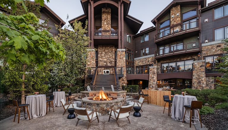 Fire Feature, chairs, event tables